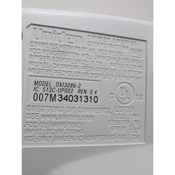 Uniden DXI3086-2 2.4GHz Cordless Phone Base w/ Two Handsets Vintage 2003 - Picture 10 of 16